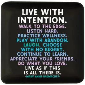 "live with intention" trinket dish