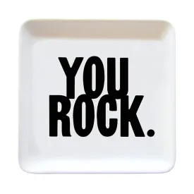 "you rock." trinket dish