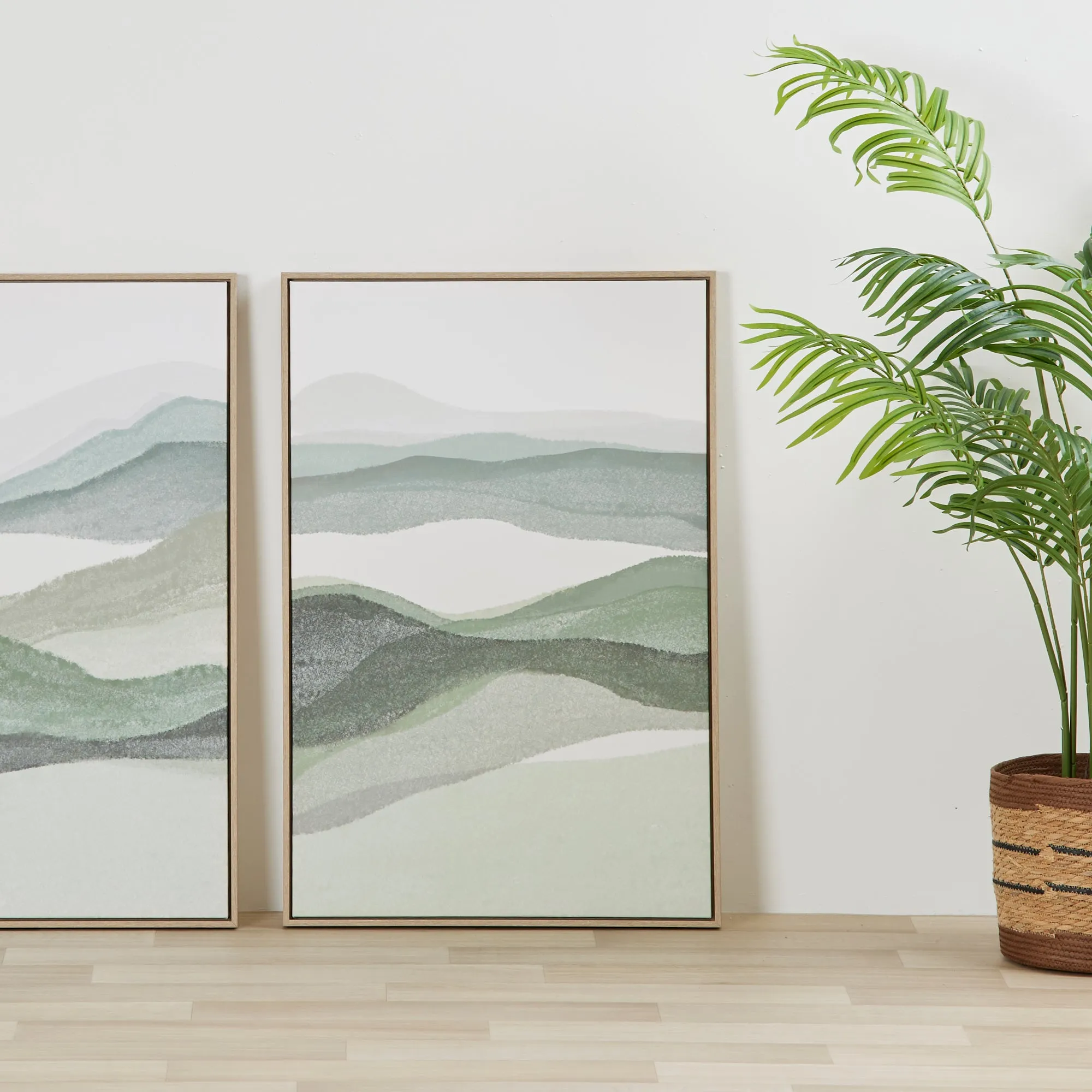 Rolling Land Diptych Set - Green - 2pc