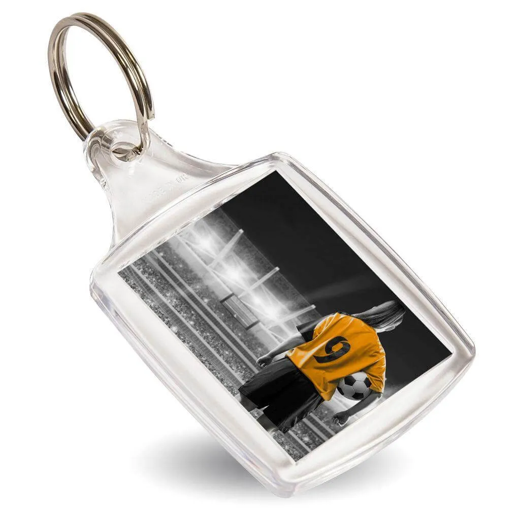 S5 Rectangular Blank Plastic Photo Insert Keyring - 40 x 32mm - Pack of 50