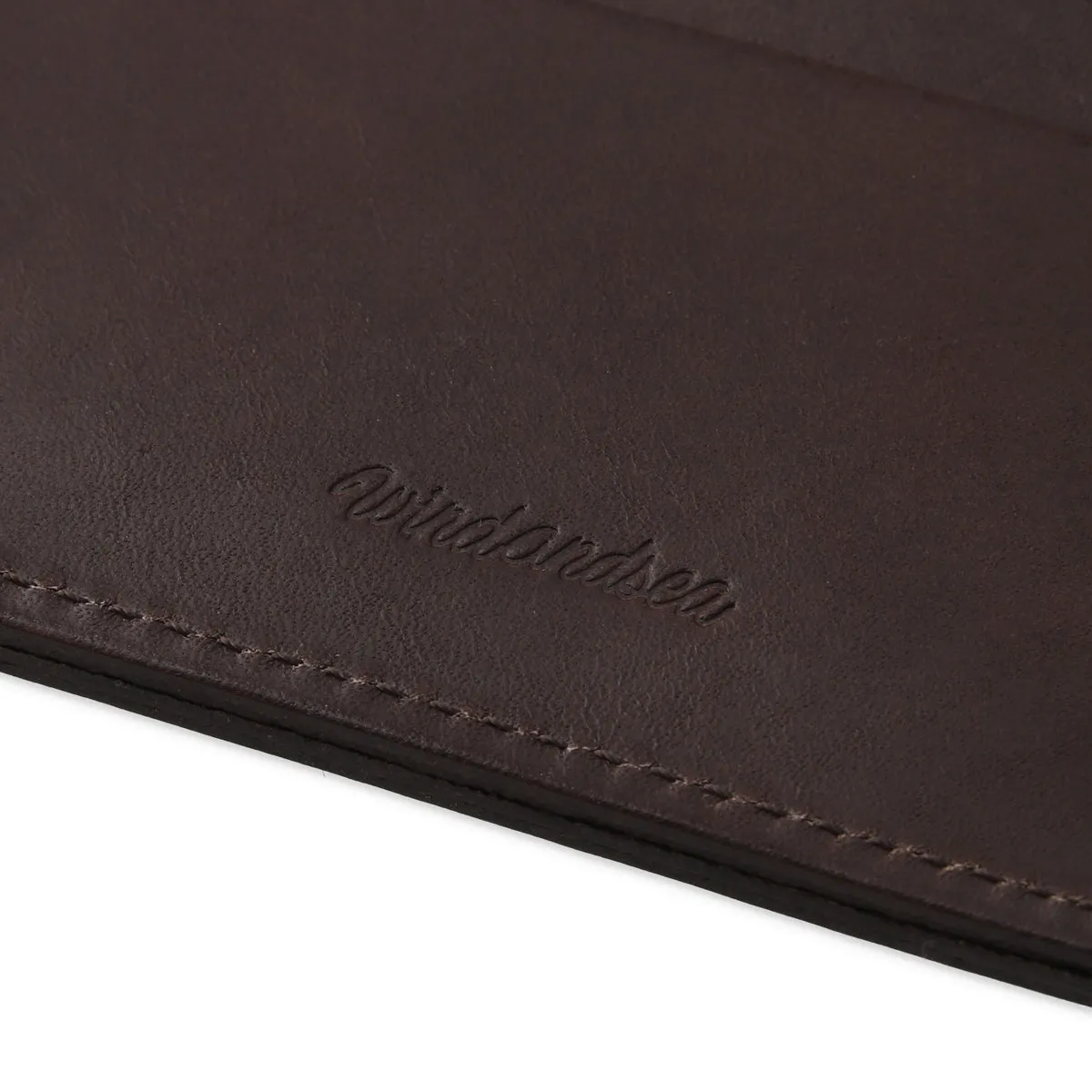 SEA LEATHER FLAT CARD HOLDER / BROWN