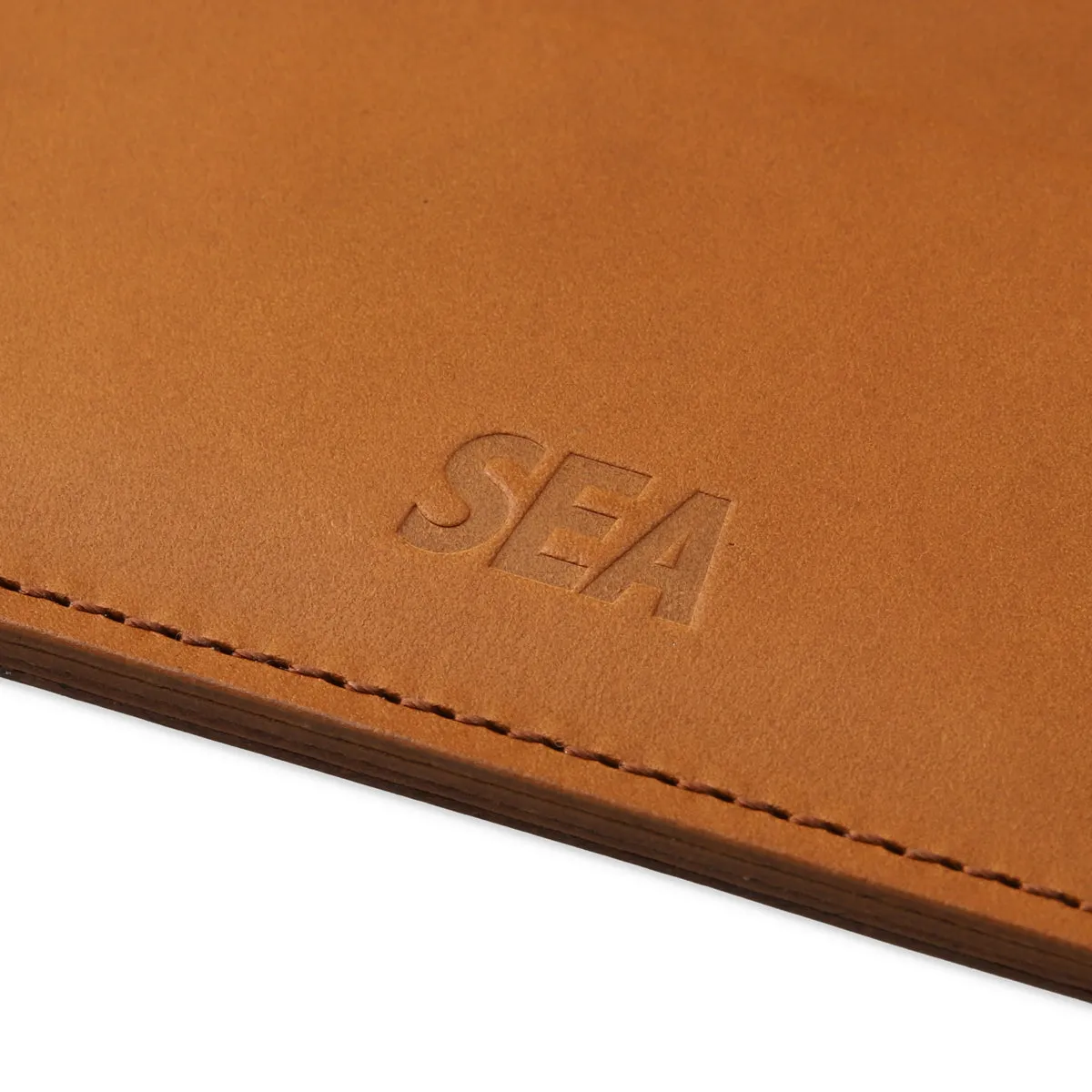 SEA LEATHER FLAT CARD HOLDER / CAMEL