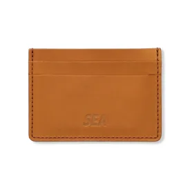 SEA LEATHER FLAT CARD HOLDER / CAMEL