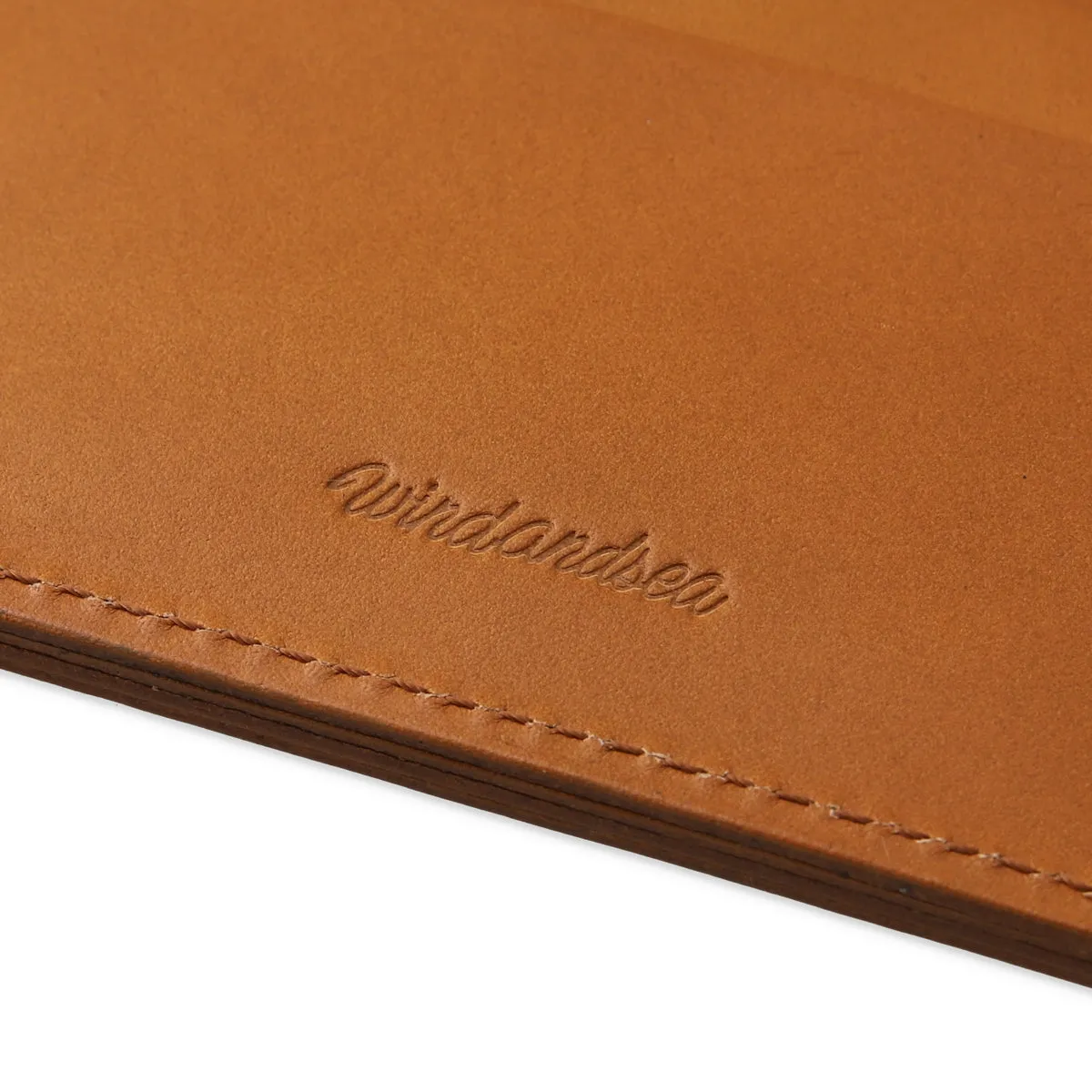 SEA LEATHER FLAT CARD HOLDER / CAMEL