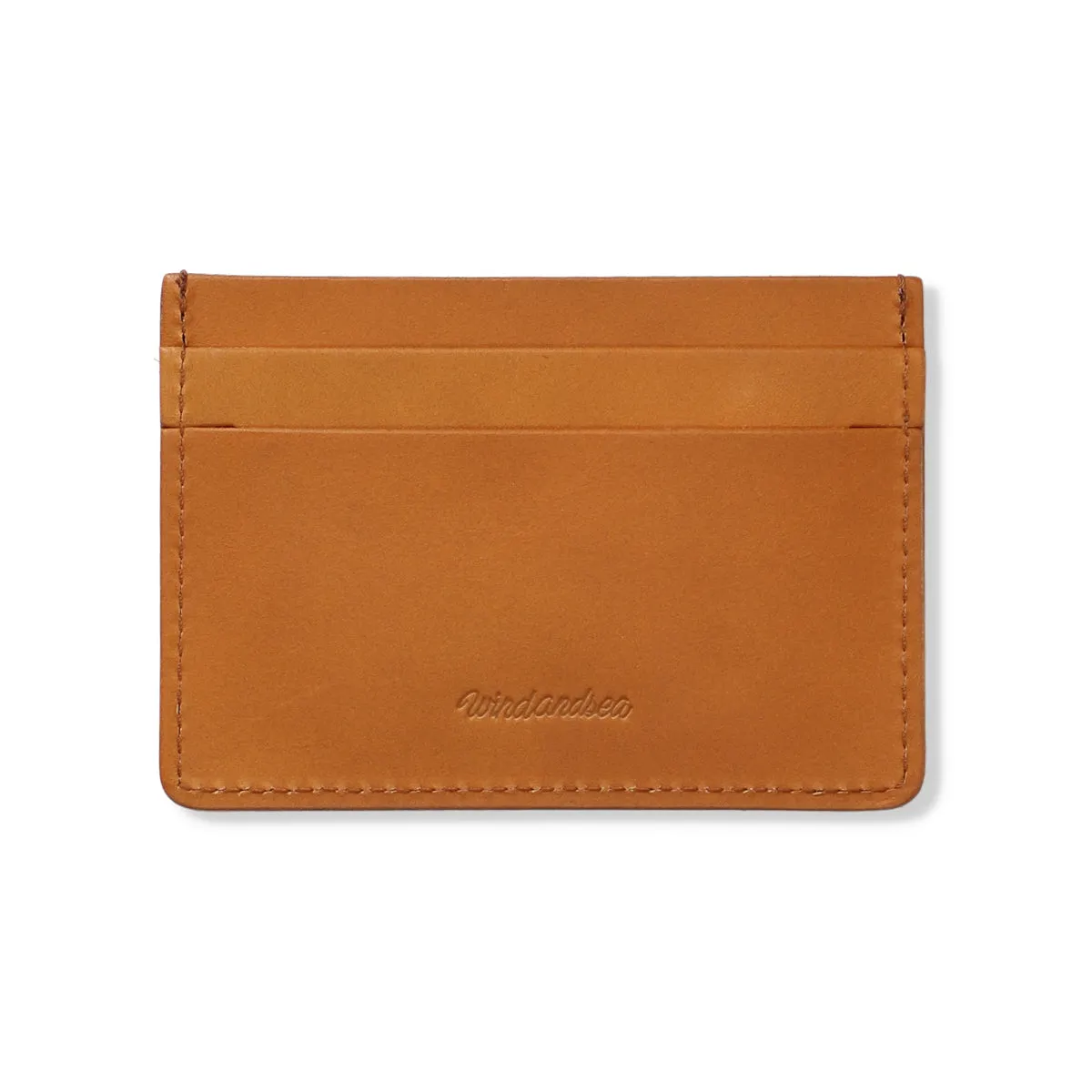 SEA LEATHER FLAT CARD HOLDER / CAMEL