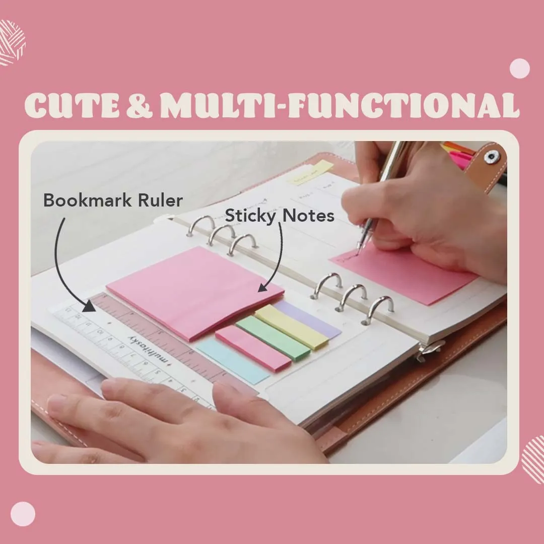 Sticky Note Ruler Insert for A5/A6 Looseleaf Notebook