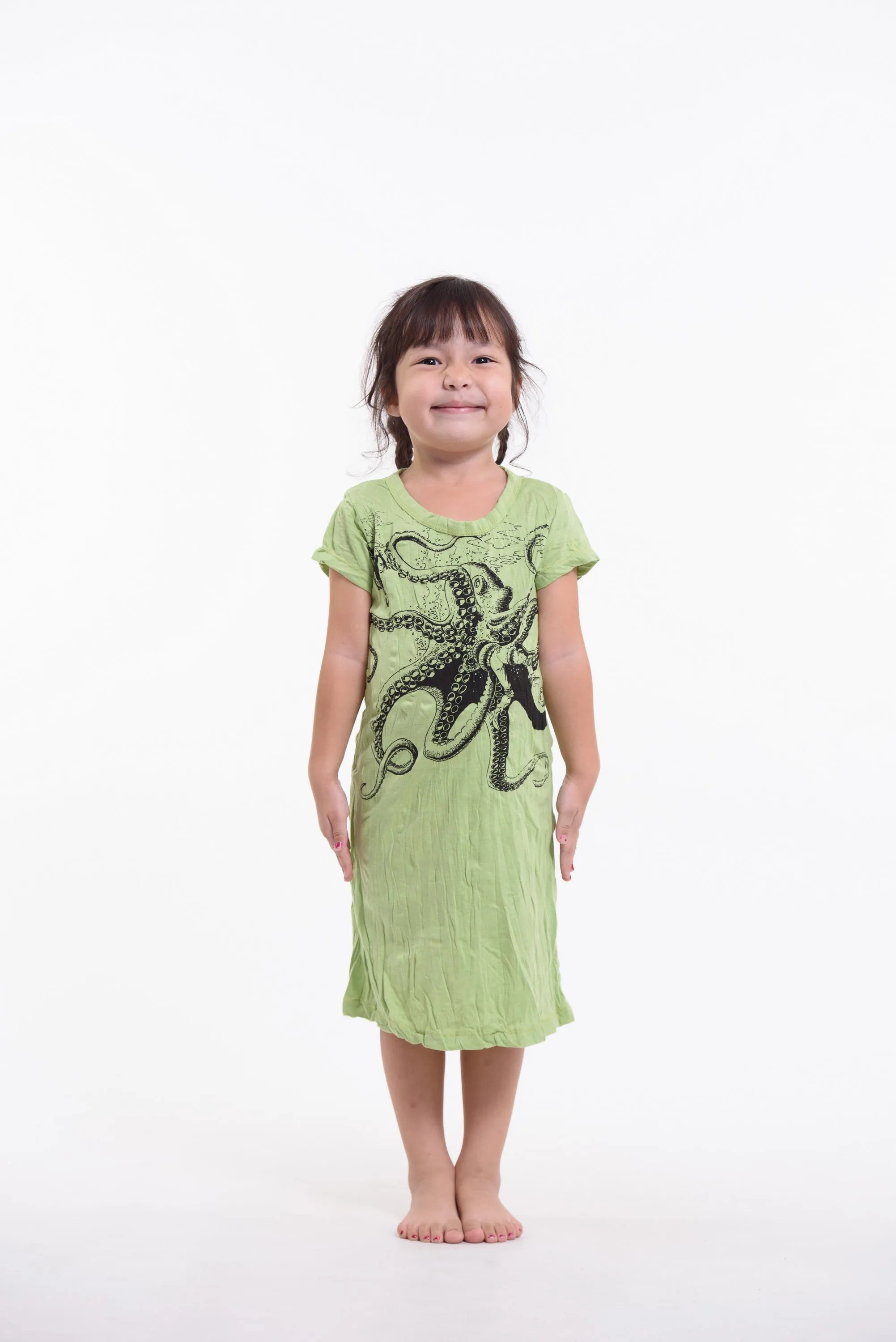 Sure Design Kids Octopus Dress Lime