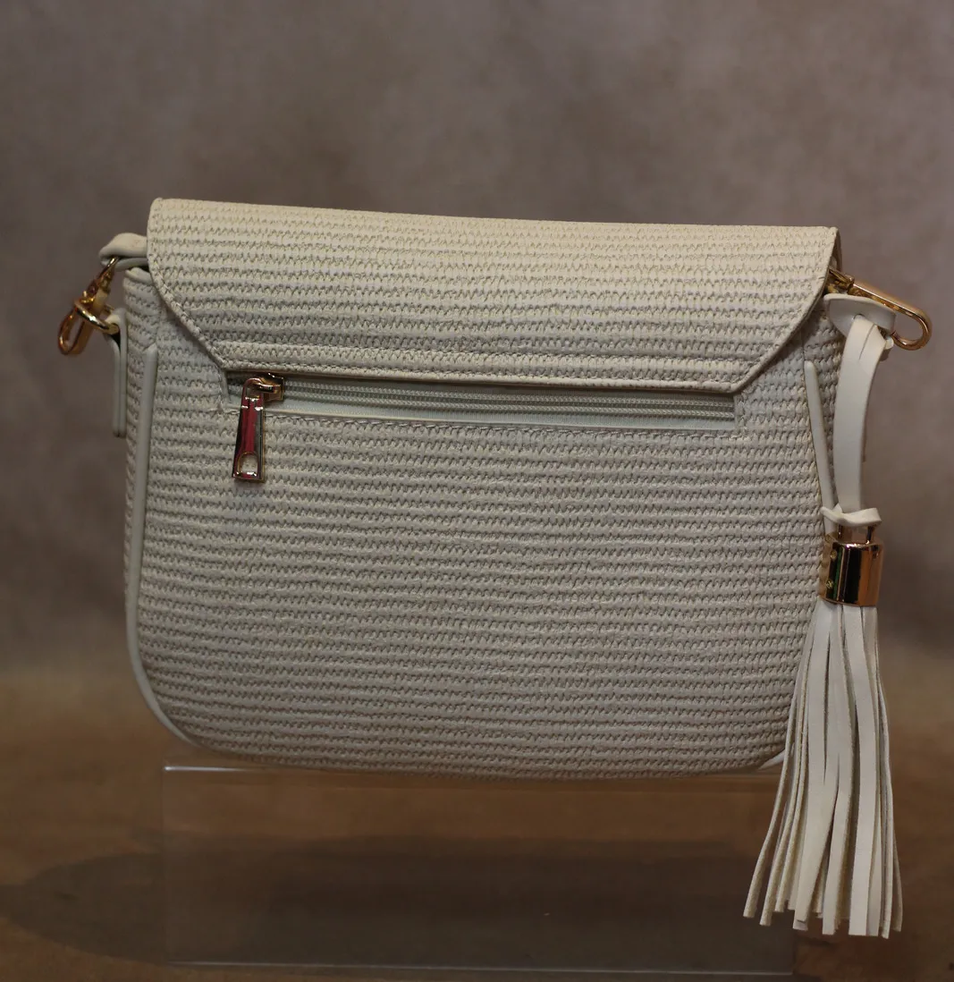 Textured soft leather look shoulder bag