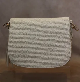 Textured soft leather look shoulder bag