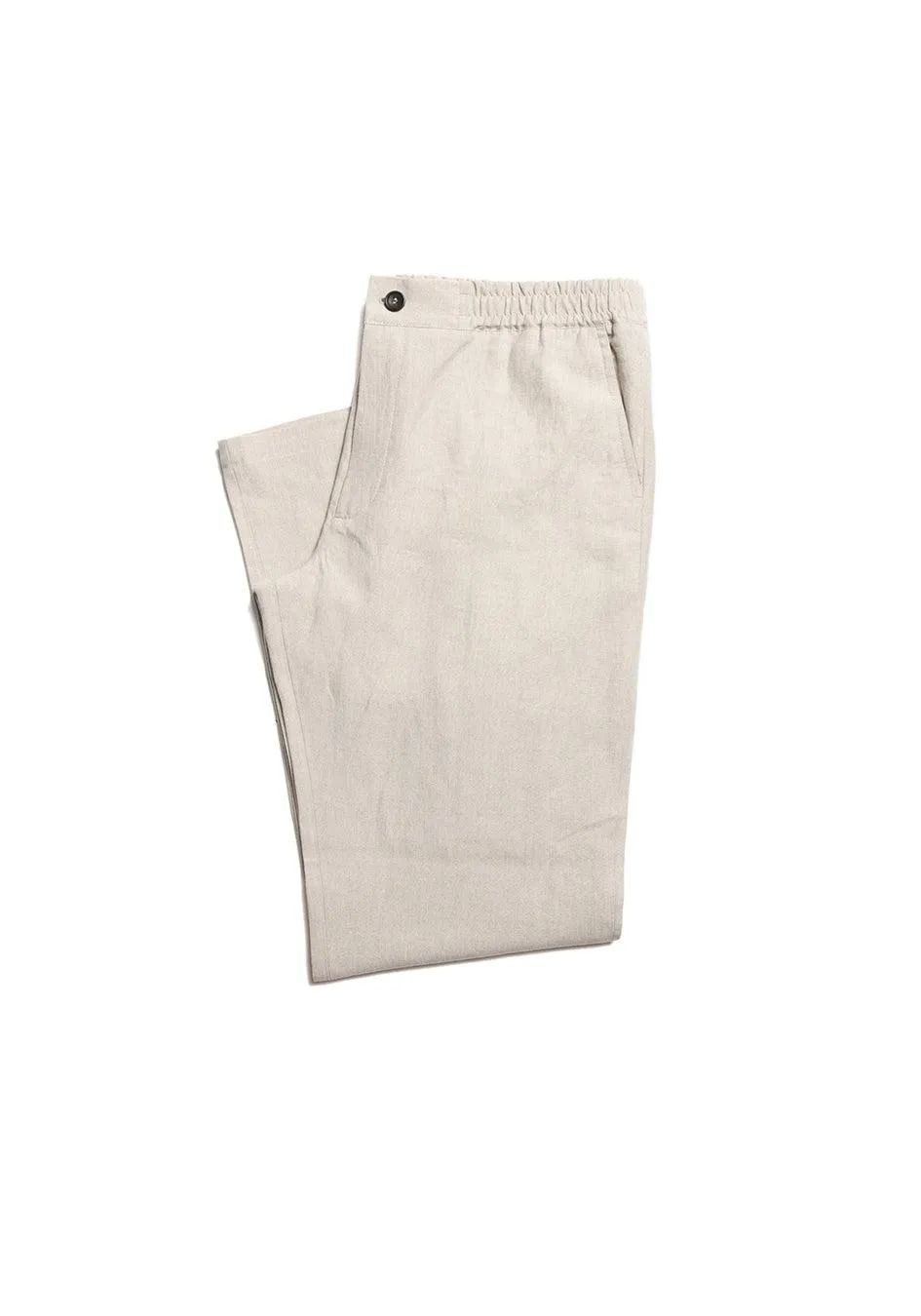 The Zip Pocket Drawstring Trouser - Alabaster