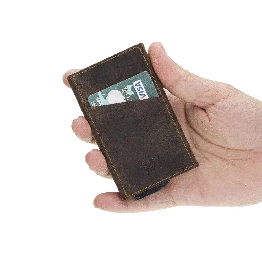 Torres Leather Mechanical Card Holder