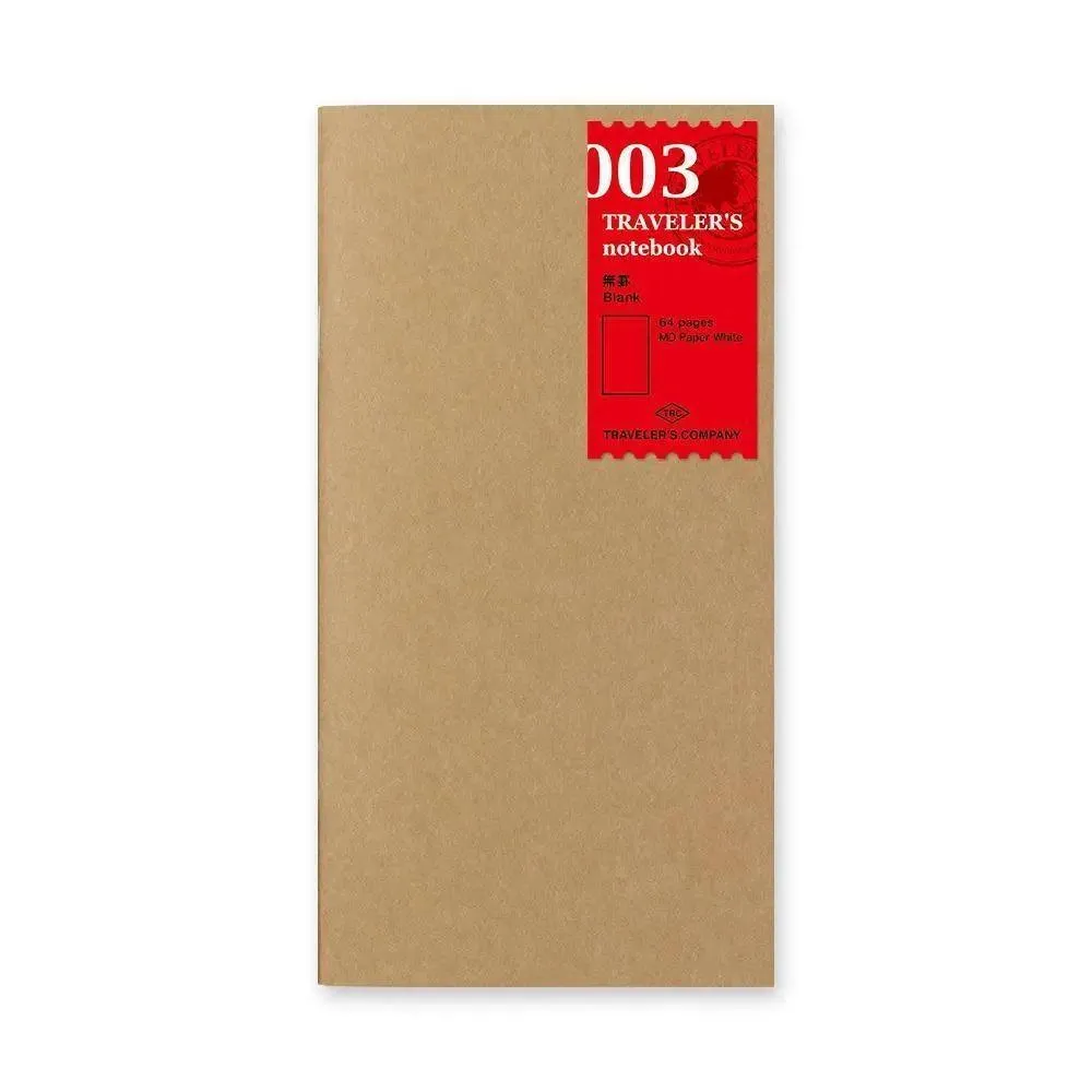 Traveler's Company - 003 Blank Notebook Refill (Regular)