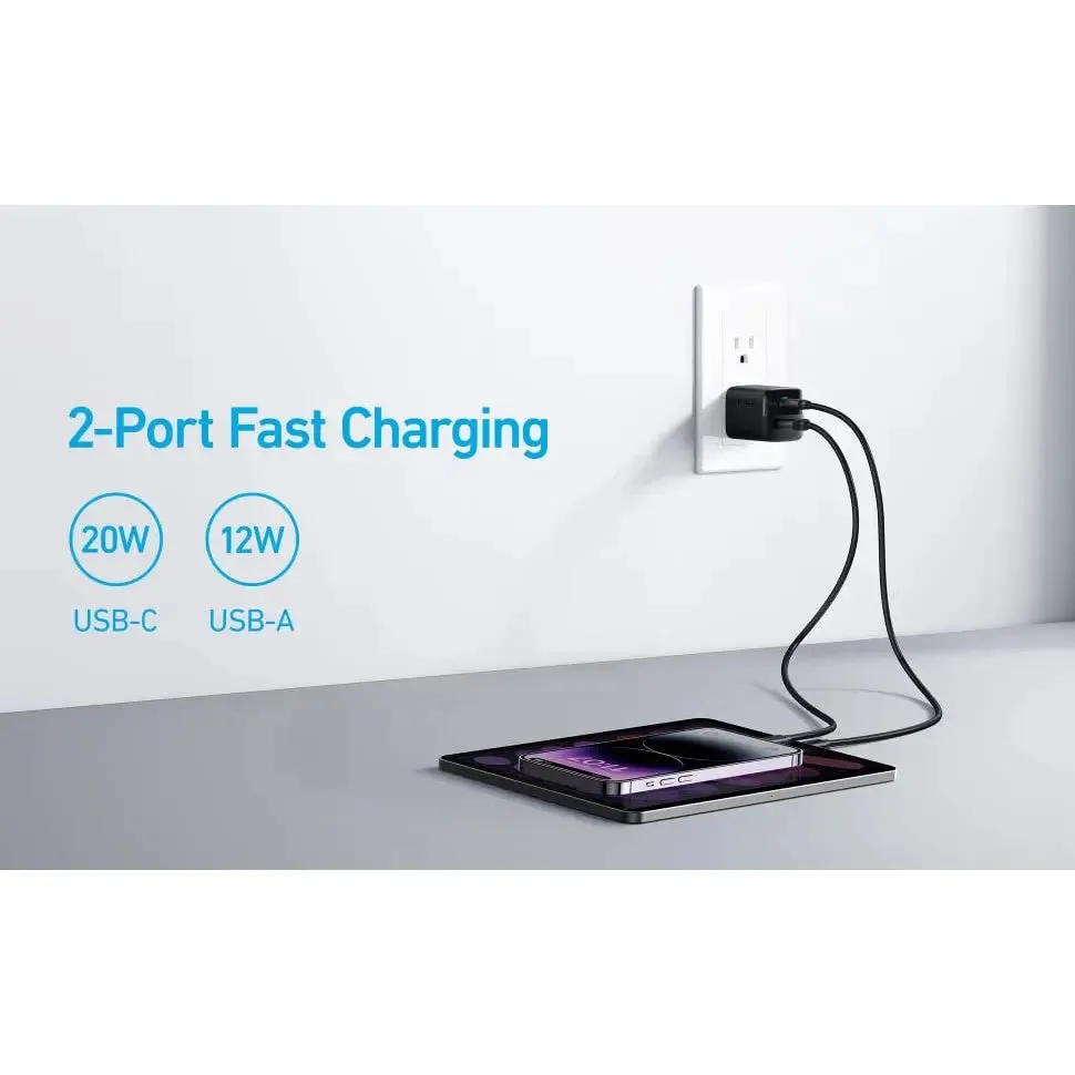 [US Plug, 2Pin] Anker Charger 323 Powerport 33W USB C Charger A2331