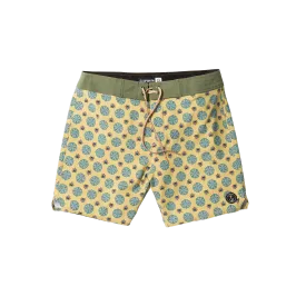 Voyager Paisley Boardshort - Mineral Yellow