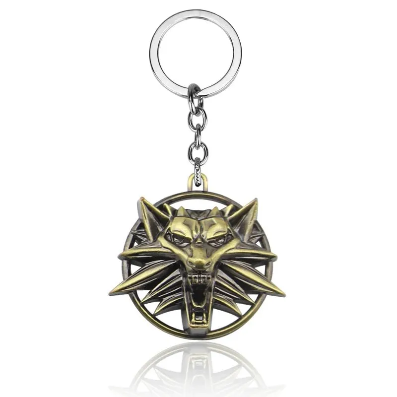 Witcher Wild Hunt Keychain Wolf Head