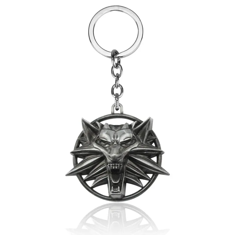 Witcher Wild Hunt Keychain Wolf Head