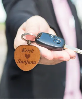 Wooden Engraved Keychain