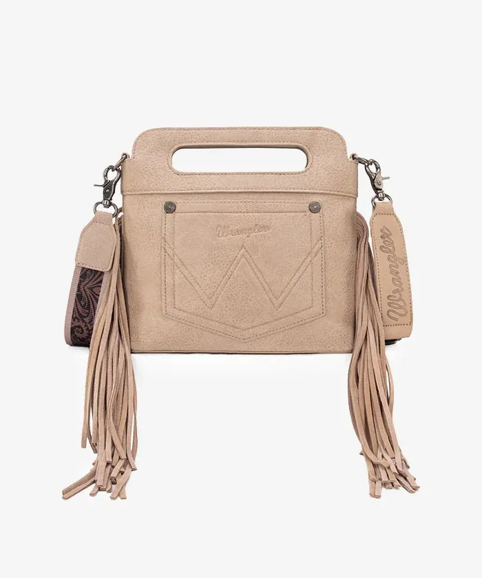 Wrangler Tooled Fringed Crossbody Bag