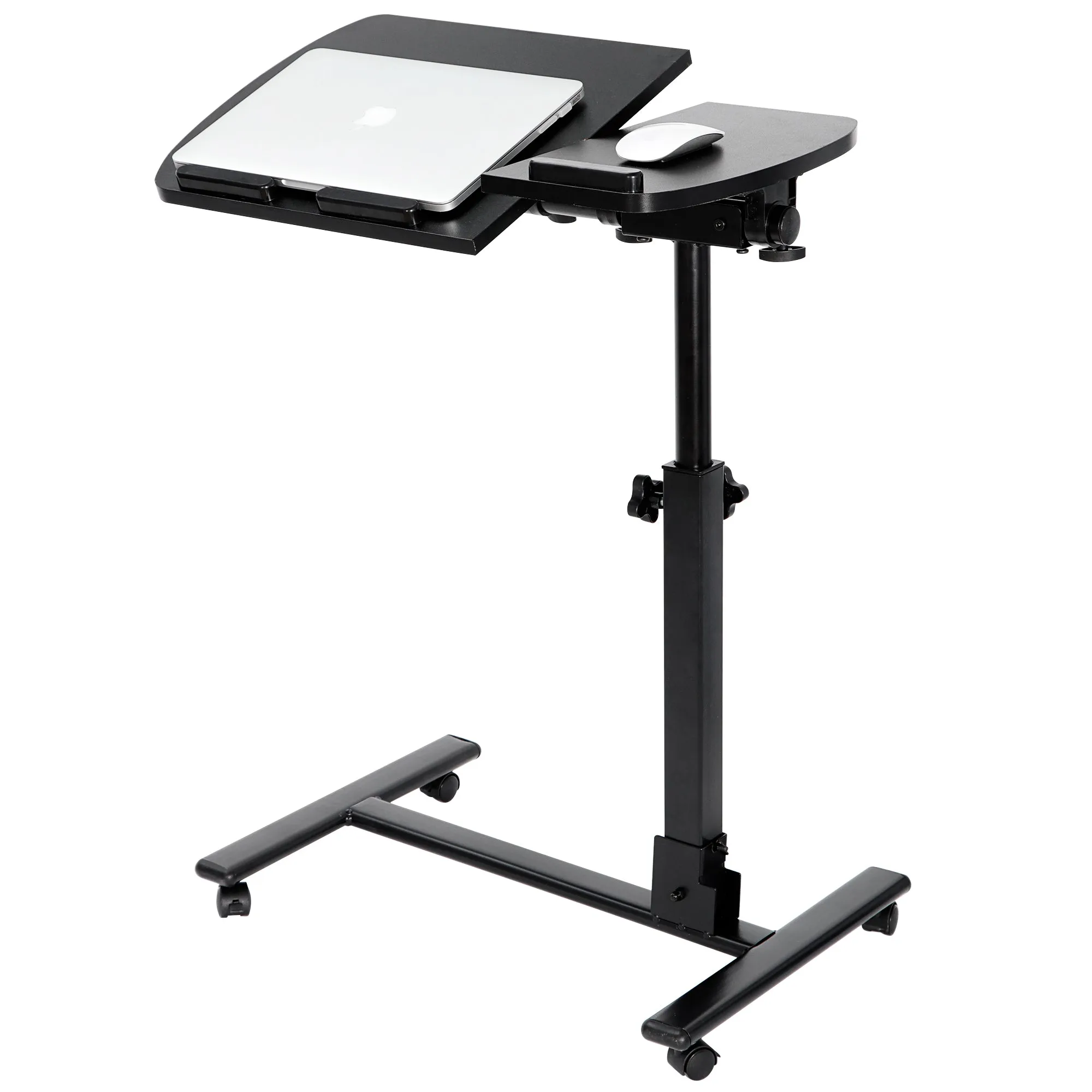 ZENY™ Foldable Laptop Notebook Rolling Table Cart Stand Tiltable Tabletop Desk Overbed